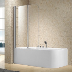 Bathtub screen with two panels